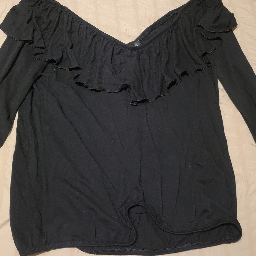 Express Black Off-Shoulder Top